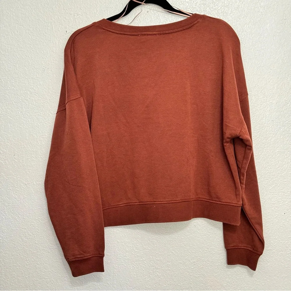 Cozie by Pink Rose Cropped V Neck Pullover Sweater NWT Size L - Picture 4 of 8